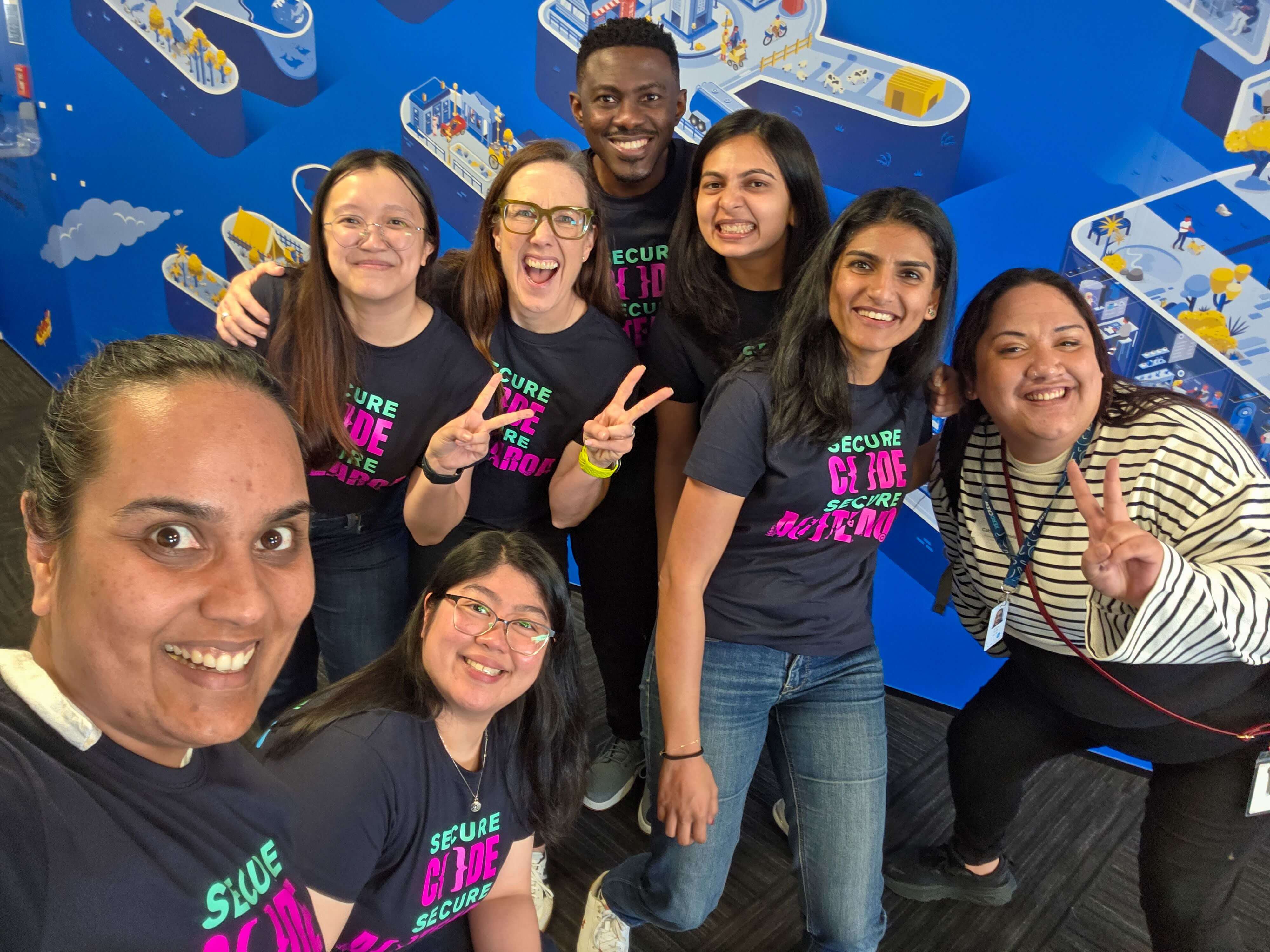 She Sharp volunteers at event setup